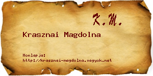 Krasznai Magdolna névjegykártya